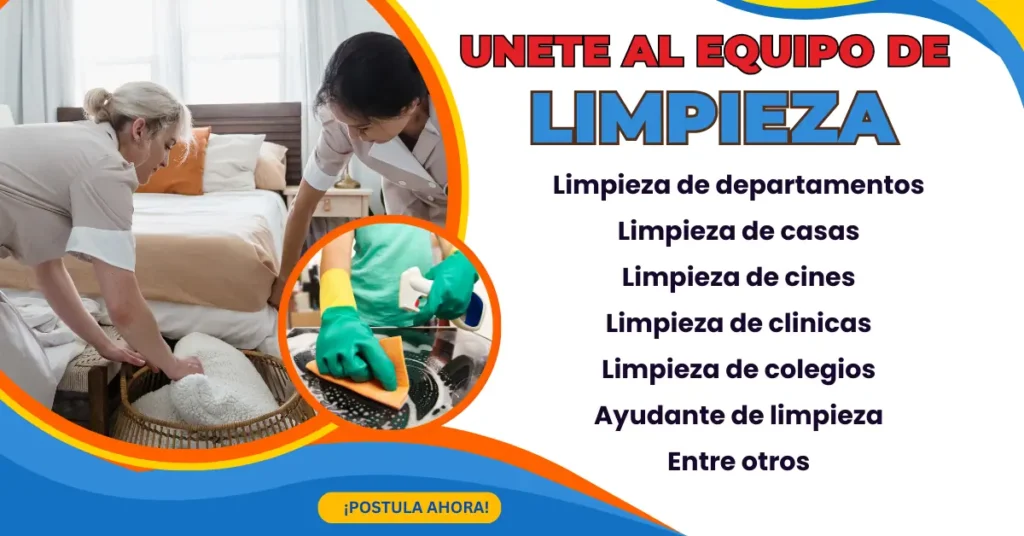 LIMPIEZA: Entérate cómo postular